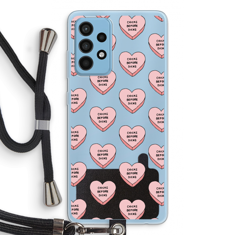 Chicks before dicks: Samsung Galaxy A52 Transparant Hoesje met koord