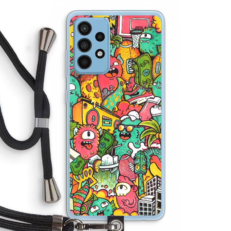Vexx City: Samsung Galaxy A52 Transparant Hoesje met koord
