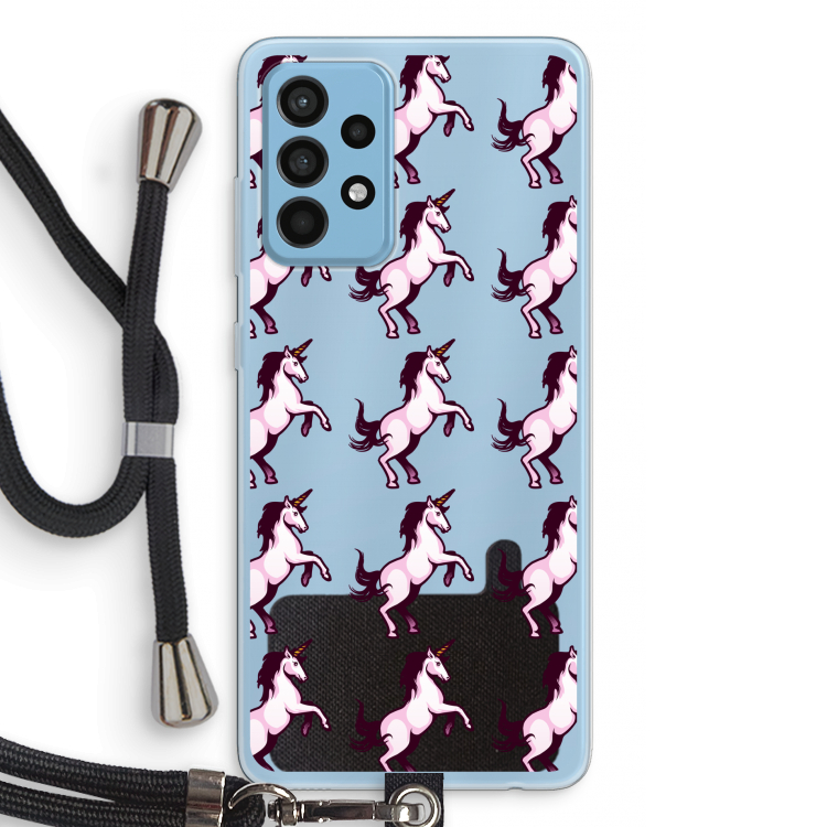 Musketon Unicorn: Samsung Galaxy A52 Transparant Hoesje met koord
