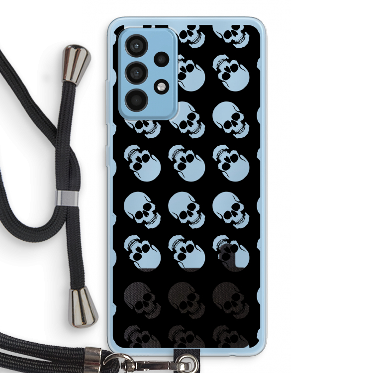 Musketon Skulls: Samsung Galaxy A52 Transparant Hoesje met koord