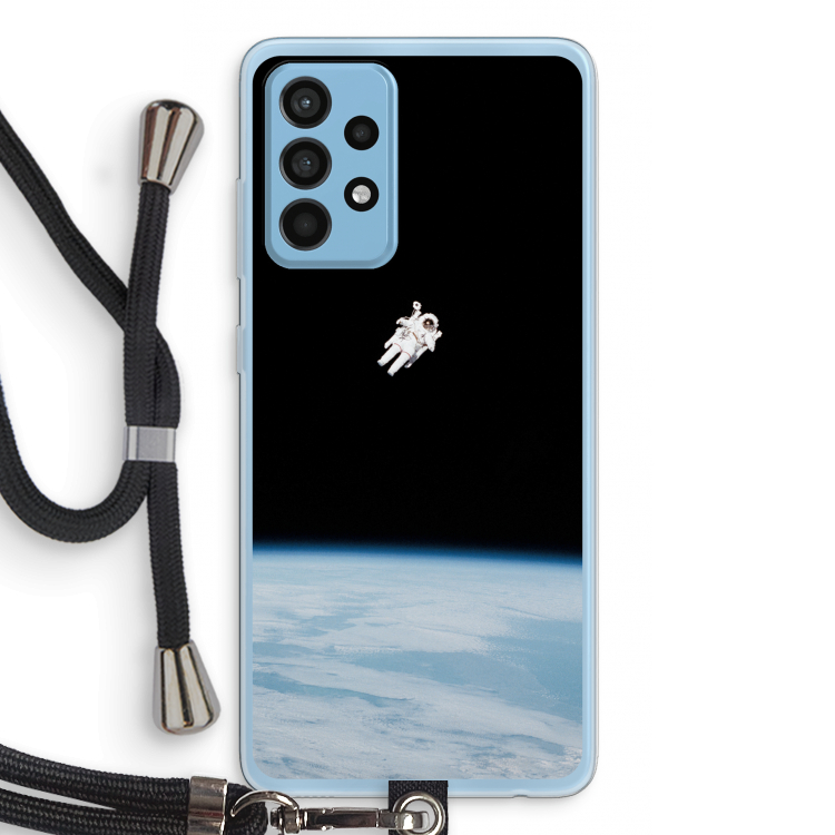 Alone in Space: Samsung Galaxy A52 Transparant Hoesje met koord