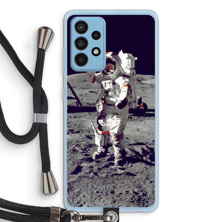 Spaceman: Samsung Galaxy A52 Transparant Hoesje met koord