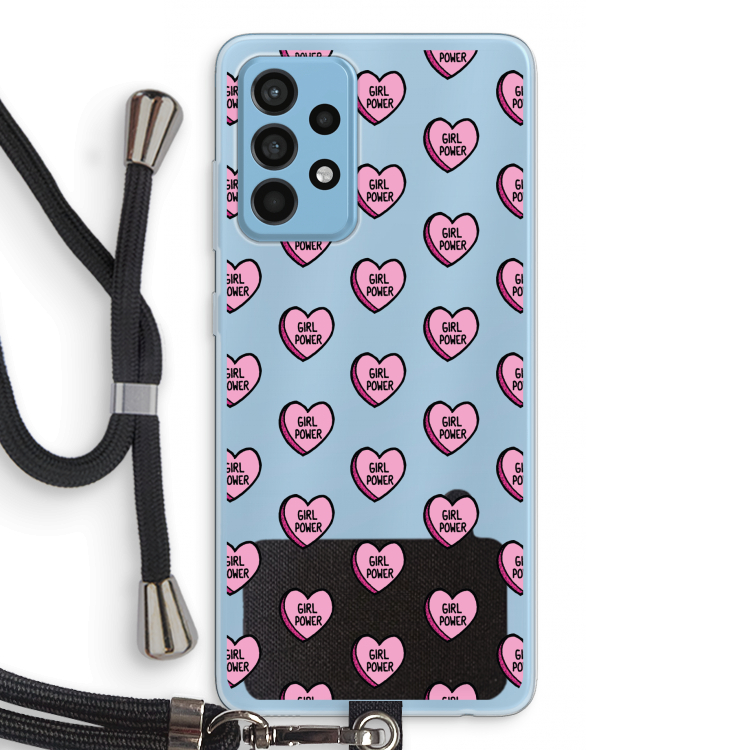 GIRL POWER: Samsung Galaxy A52 Transparant Hoesje met koord