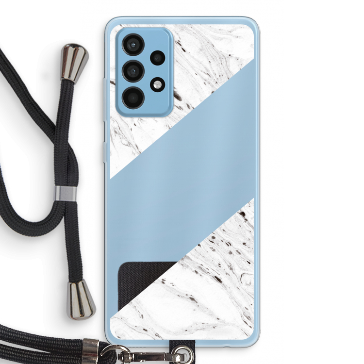 Biggest stripe: Samsung Galaxy A52 Transparant Hoesje met koord