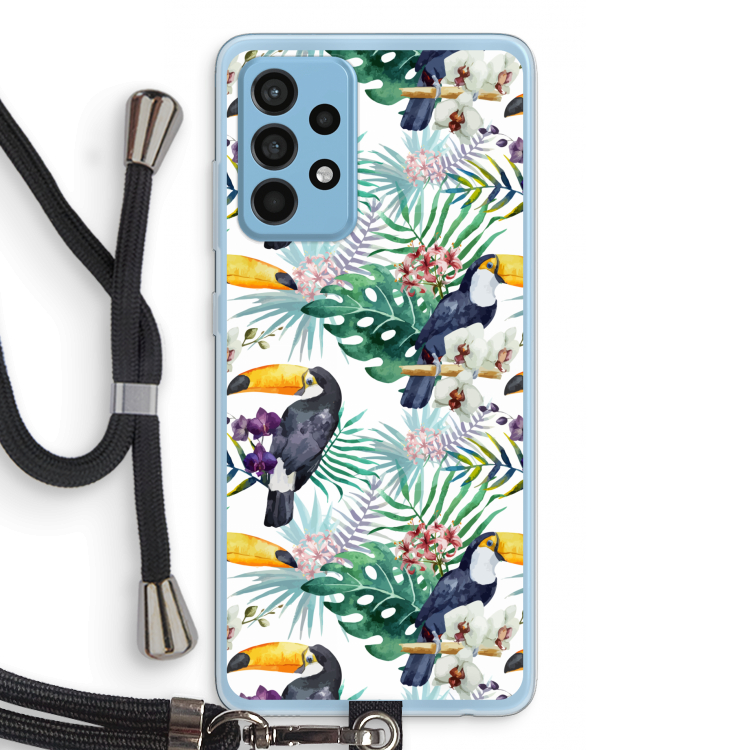 Tukans: Samsung Galaxy A52 Transparant Hoesje met koord