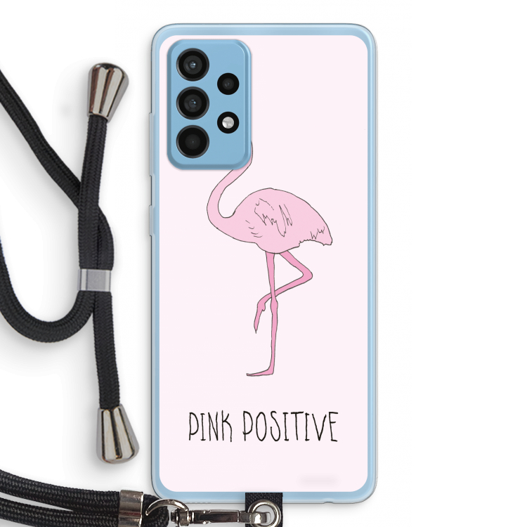 Pink positive: Samsung Galaxy A52 Transparant Hoesje met koord