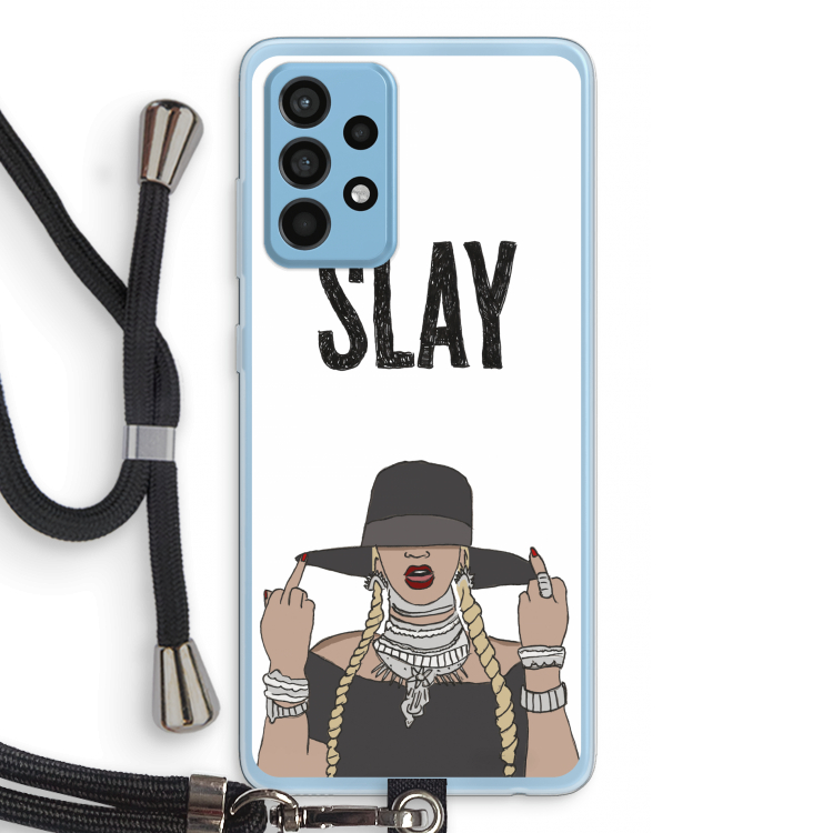 Slay All Day: Samsung Galaxy A52 Transparant Hoesje met koord