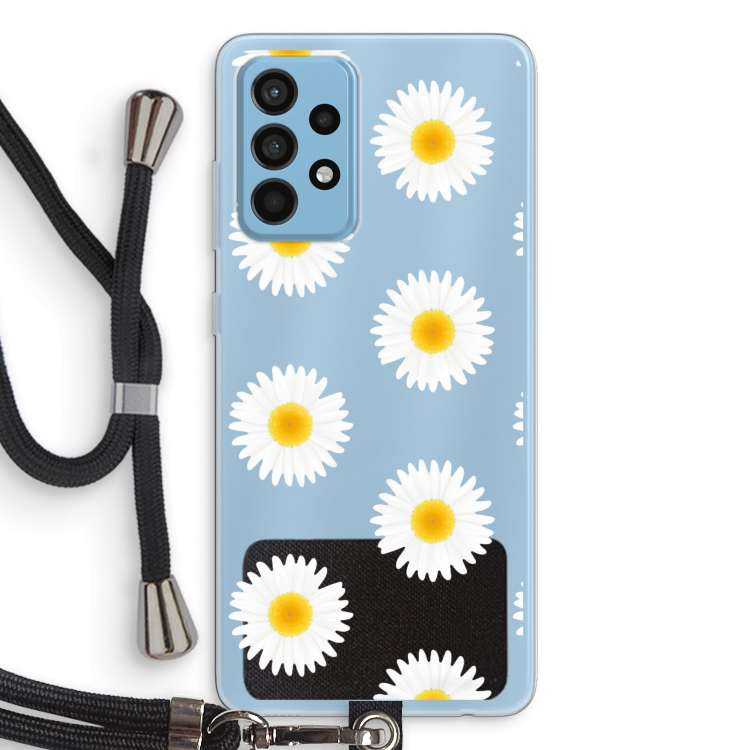 Margrietjes: Samsung Galaxy A52 Transparant Hoesje met koord