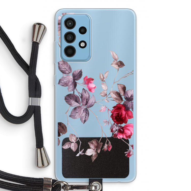 Mooie bloemen: Samsung Galaxy A52 Transparant Hoesje met koord