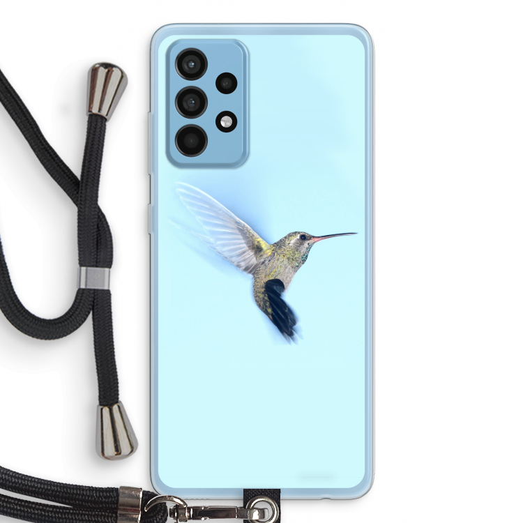 Kolibri: Samsung Galaxy A52 Transparant Hoesje met koord
