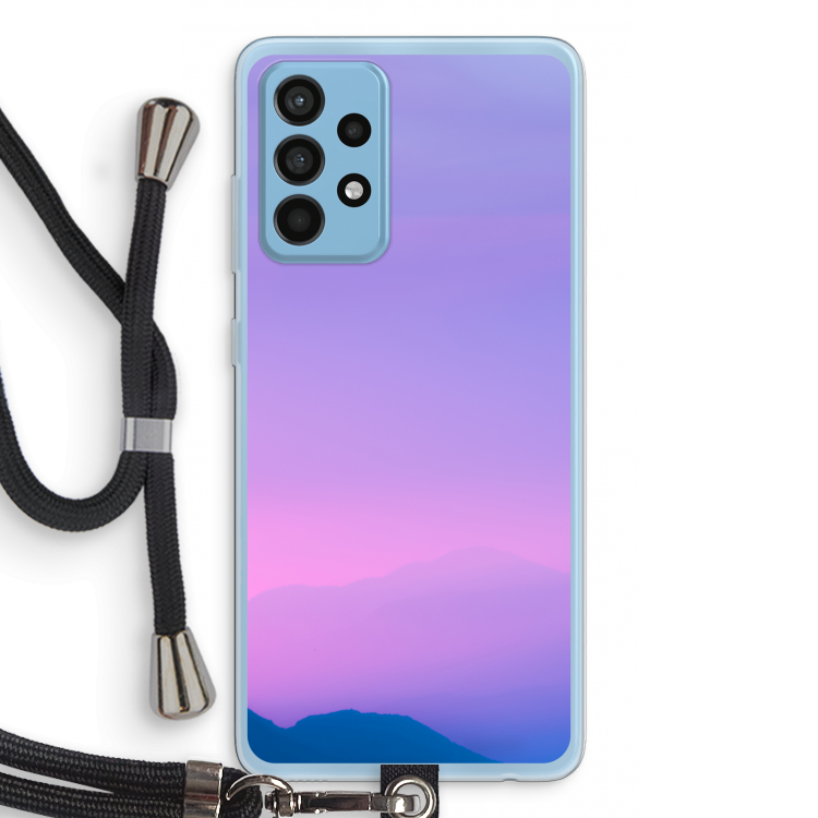 Sunset pastel: Samsung Galaxy A52 Transparant Hoesje met koord