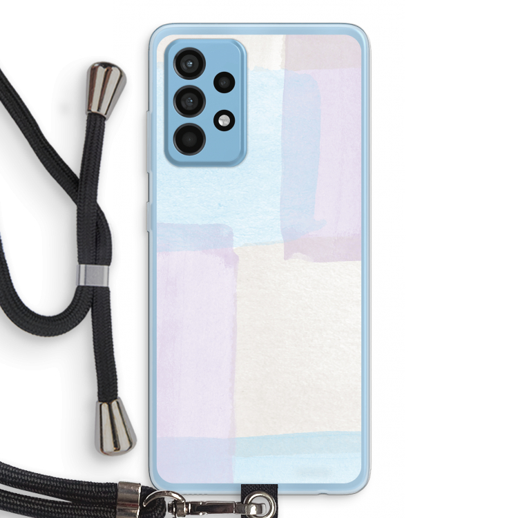 Square pastel: Samsung Galaxy A52 Transparant Hoesje met koord