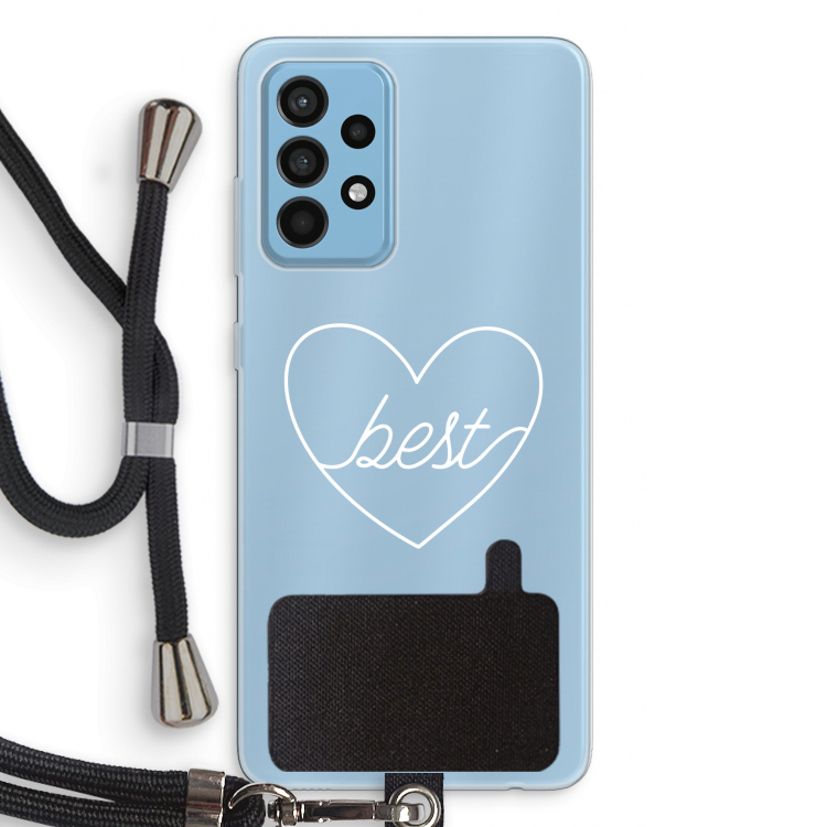 Best heart pastel: Samsung Galaxy A52 Transparant Hoesje met koord