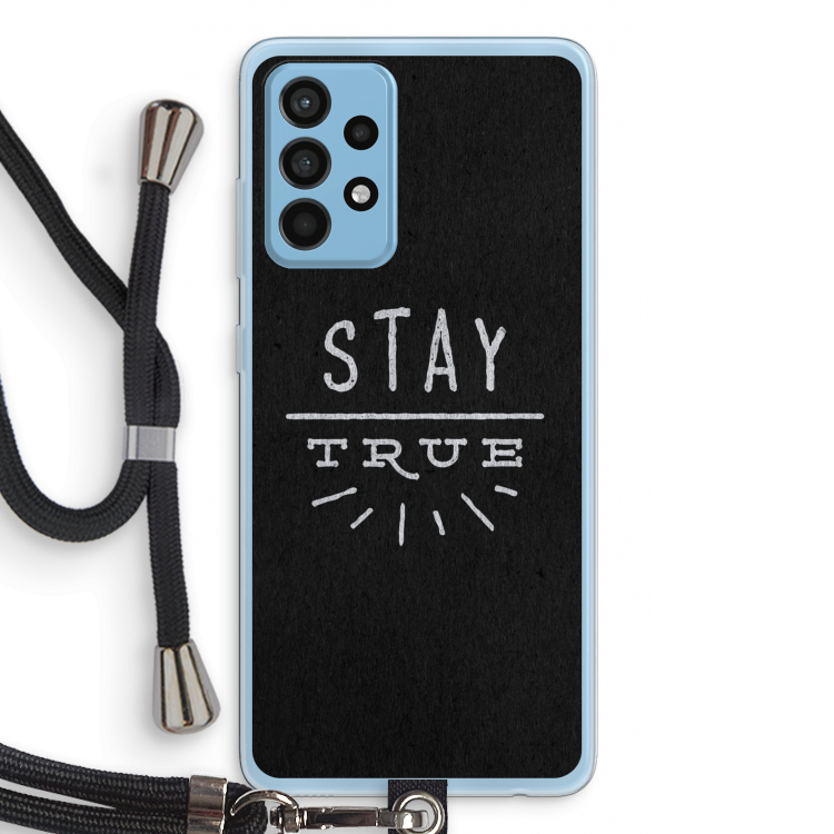 Stay true: Samsung Galaxy A52 Transparant Hoesje met koord
