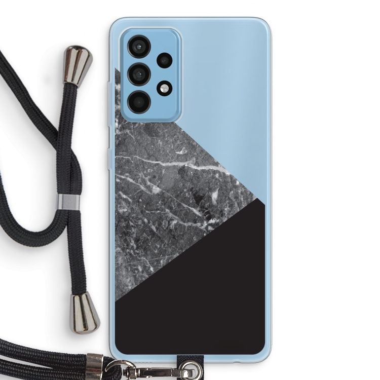 Combinatie marmer: Samsung Galaxy A52 Transparant Hoesje met koord