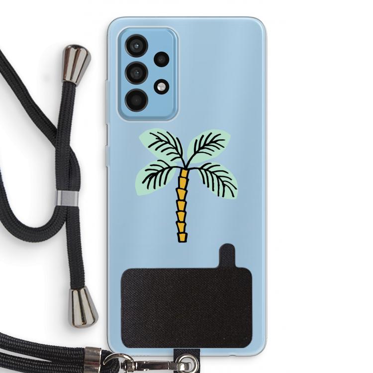 Palmboom: Samsung Galaxy A52 Transparant Hoesje met koord