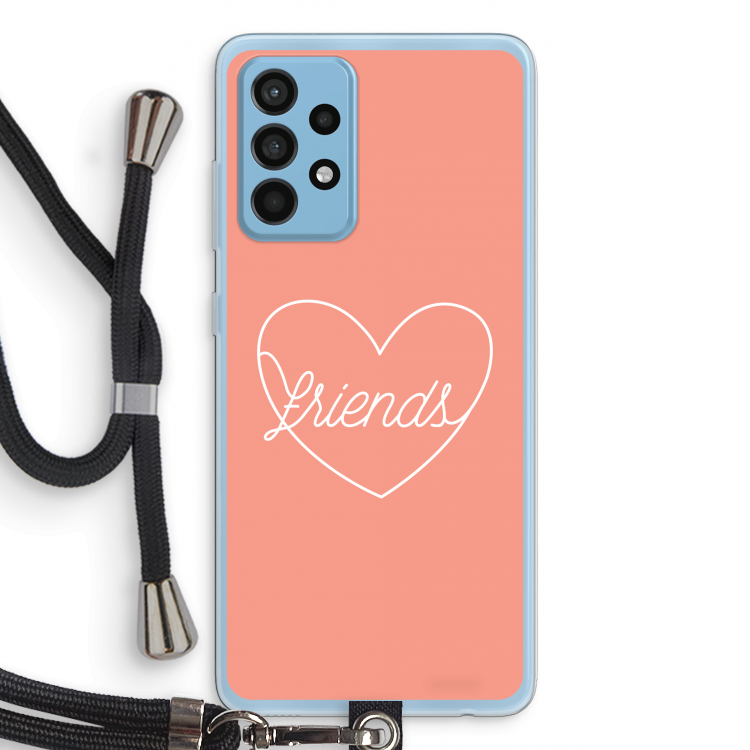 Friends heart: Samsung Galaxy A52 Transparant Hoesje met koord