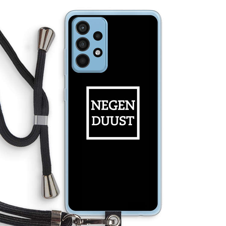 Negenduust black: Samsung Galaxy A52 Transparant Hoesje met koord