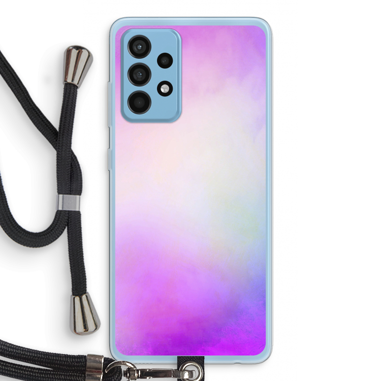 Clouds pastel: Samsung Galaxy A52 Transparant Hoesje met koord