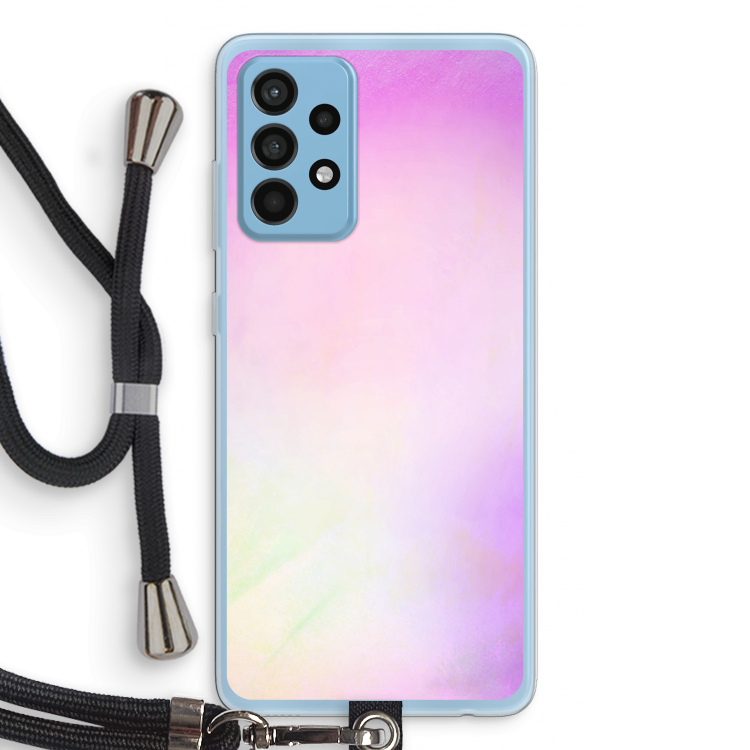Flow mist pastel: Samsung Galaxy A52 Transparant Hoesje met koord