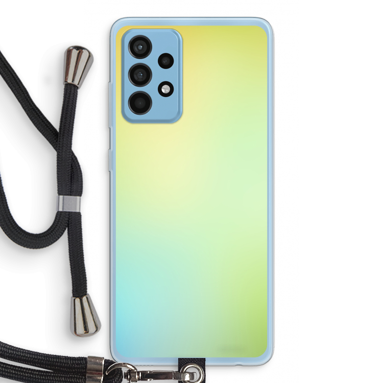 Minty mist pastel: Samsung Galaxy A52 Transparant Hoesje met koord
