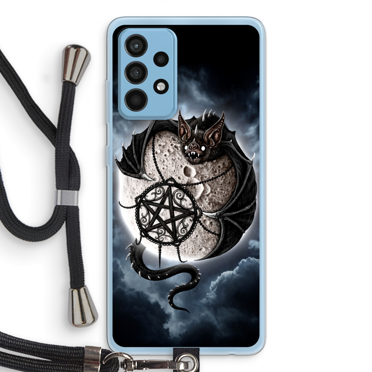Volle maan: Samsung Galaxy A52 Transparant Hoesje met koord