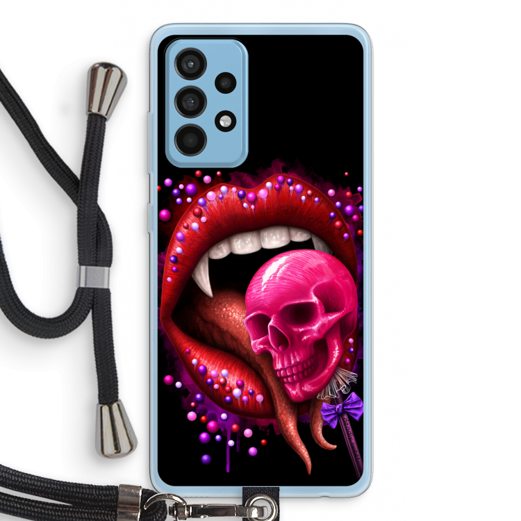 Dodelijk zoet: Samsung Galaxy A52 Transparant Hoesje met koord