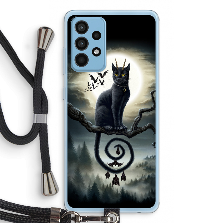 Moonlight Companions: Samsung Galaxy A52 Transparant Hoesje met koord