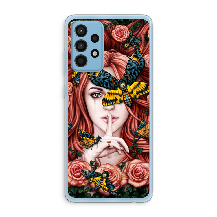 Lady Moth: Samsung Galaxy A52 Transparant Hoesje