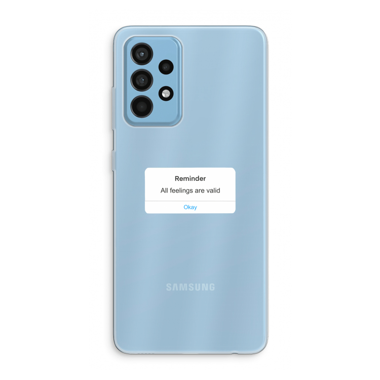 Reminder: Samsung Galaxy A52 Transparant Hoesje