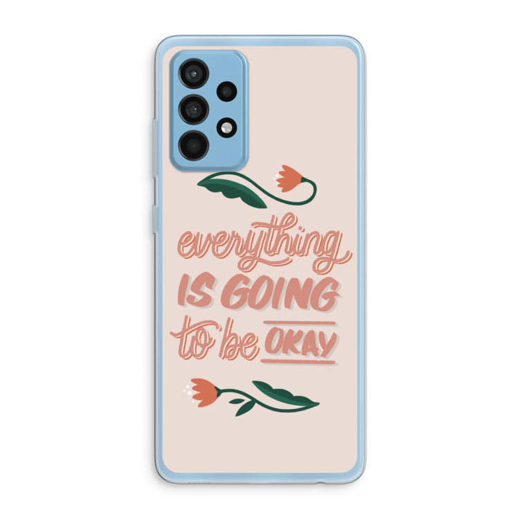 Optimistic flower girl: Samsung Galaxy A52 Transparant Hoesje
