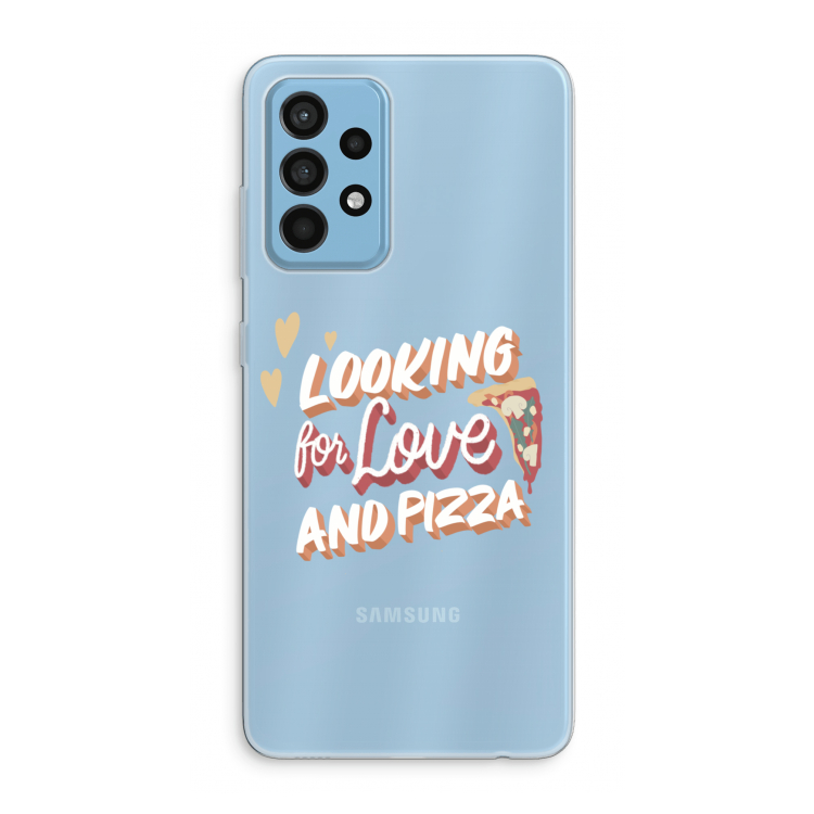 Pizza is the answer: Samsung Galaxy A52 Transparant Hoesje