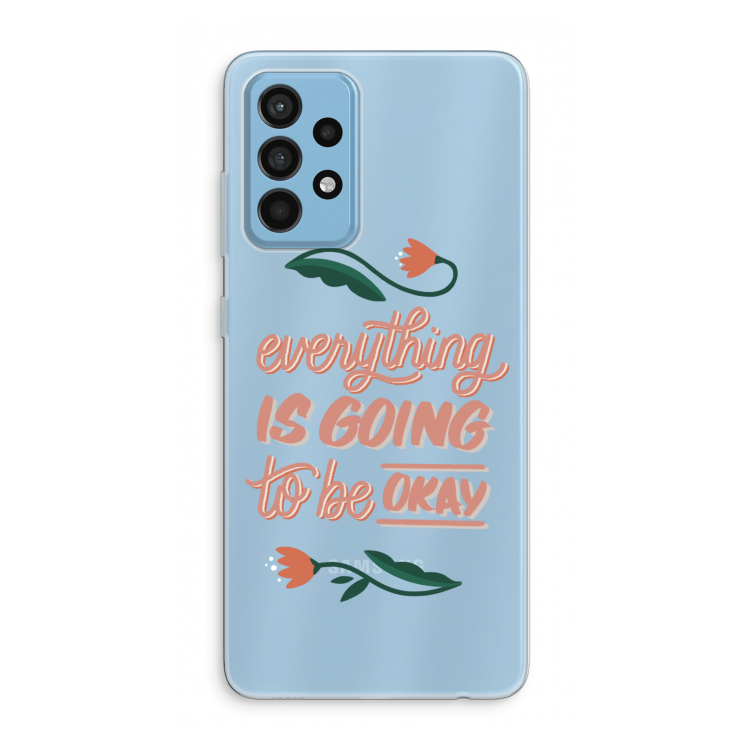 Optimistic flower girl: Samsung Galaxy A52 Transparant Hoesje