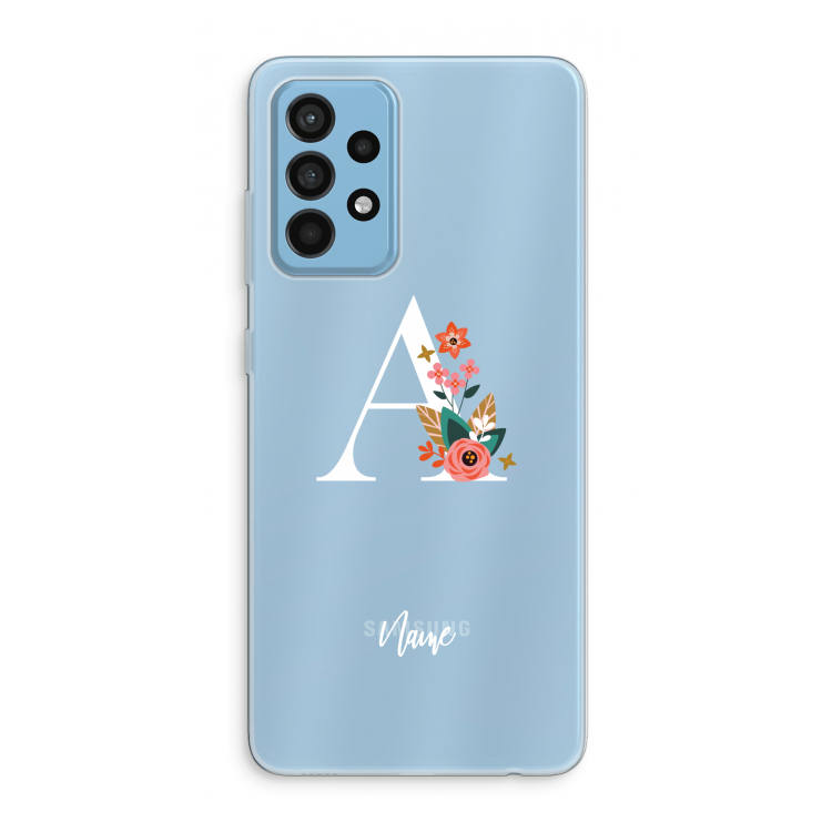 Pink Bouquet: Samsung Galaxy A52 Transparant Hoesje
