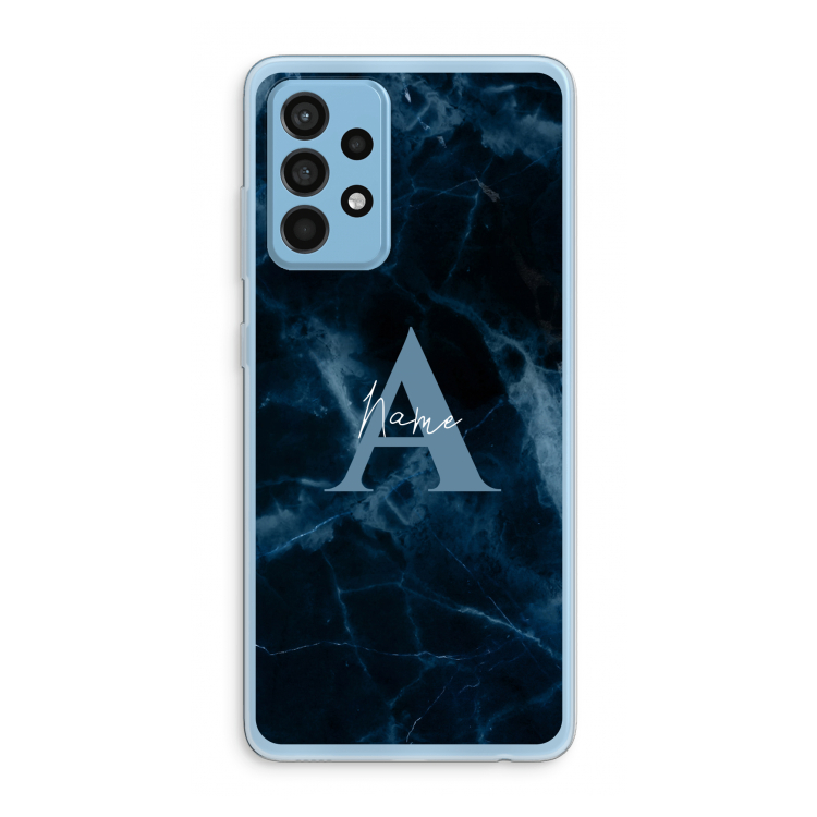 Midnight Marble: Samsung Galaxy A52 Transparant Hoesje