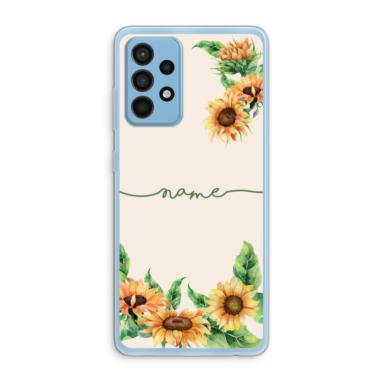 Zonnebloemen: Samsung Galaxy A52 Transparant Hoesje