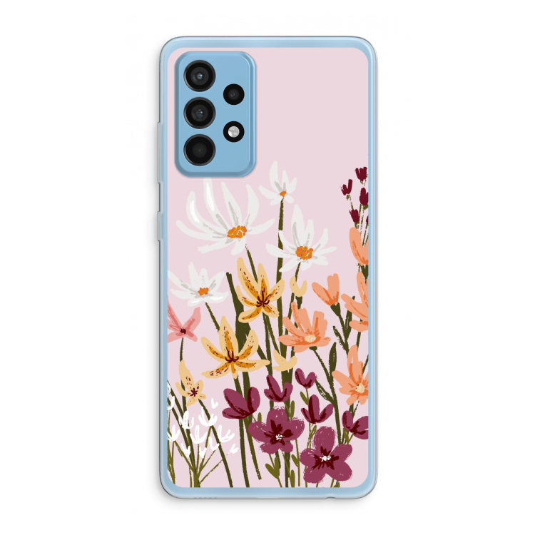 Painted wildflowers: Samsung Galaxy A52 Transparant Hoesje