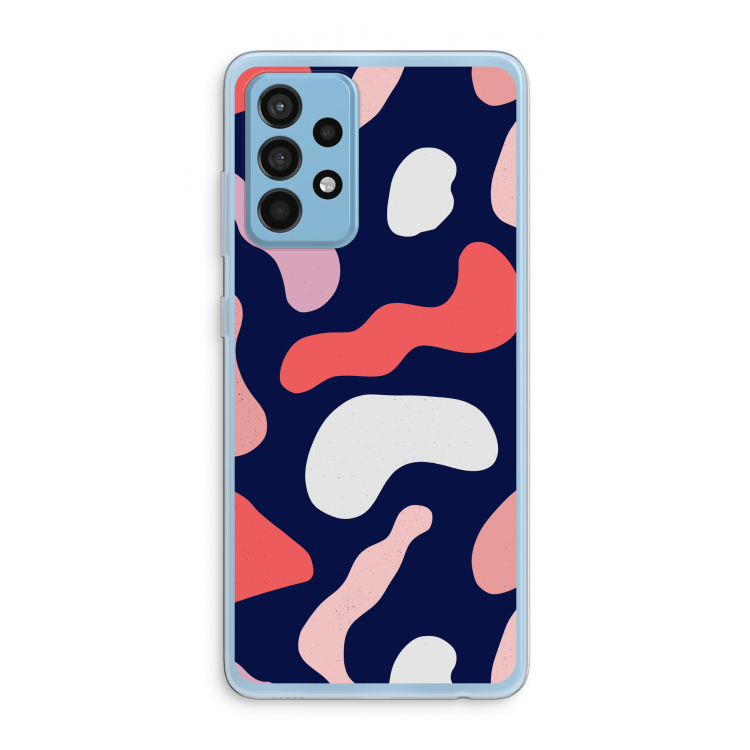 Memphis Shapes Pink: Samsung Galaxy A52 Transparant Hoesje