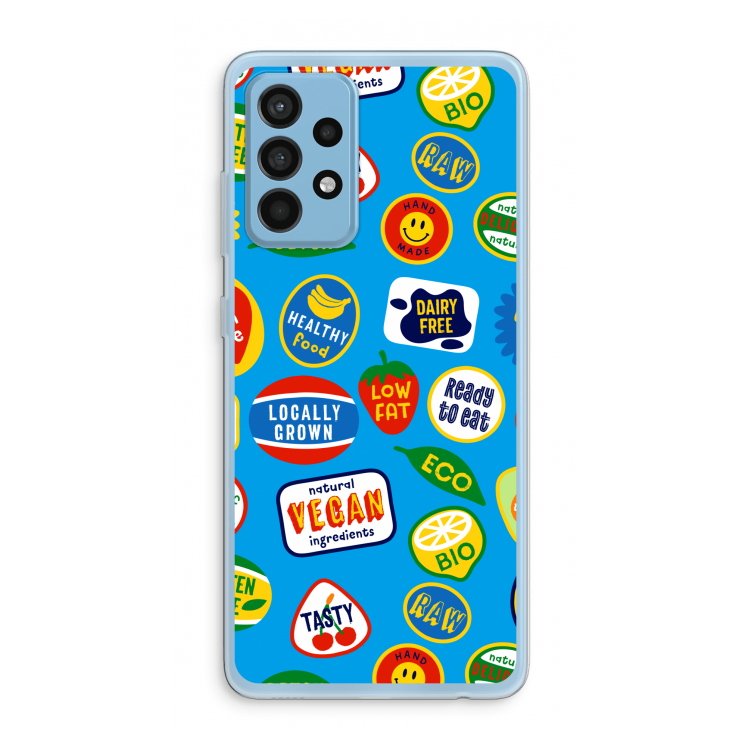 Fruitsticker: Samsung Galaxy A52 Transparant Hoesje