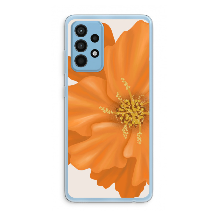 Orange Ellila flower: Samsung Galaxy A52 Transparant Hoesje