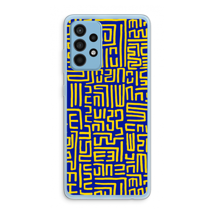 Majorelle Blue Print: Samsung Galaxy A52 Transparant Hoesje