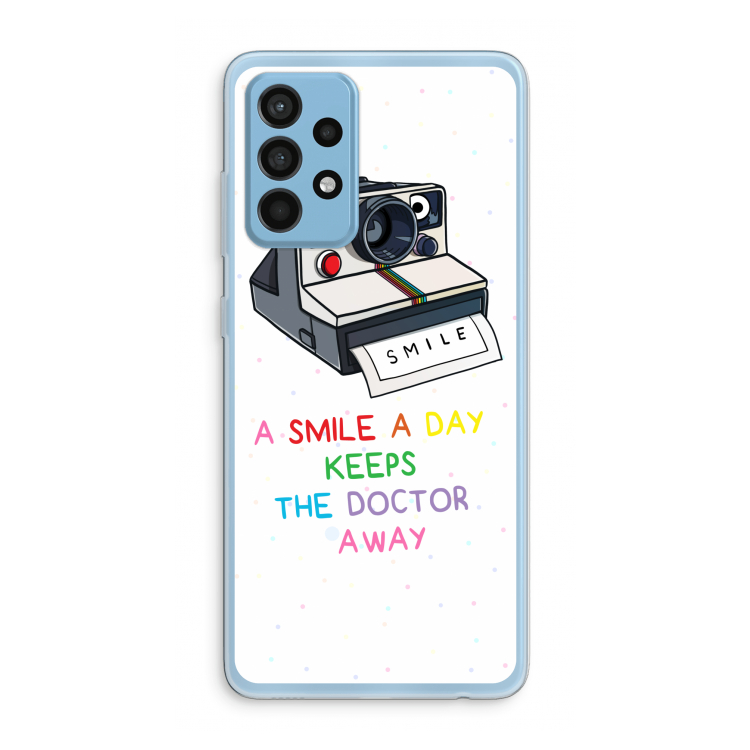 Smile: Samsung Galaxy A52 Transparant Hoesje