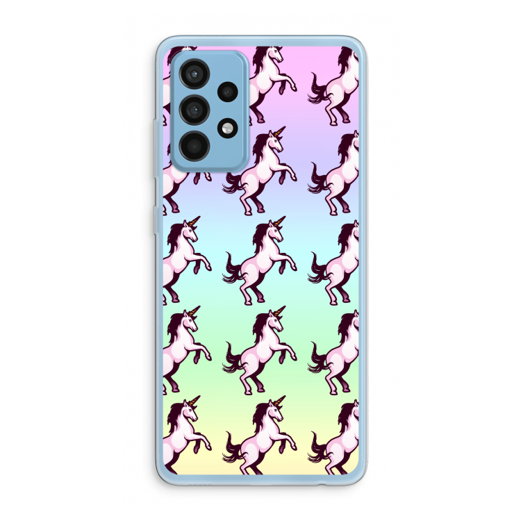 Musketon Unicorn: Samsung Galaxy A52 Transparant Hoesje