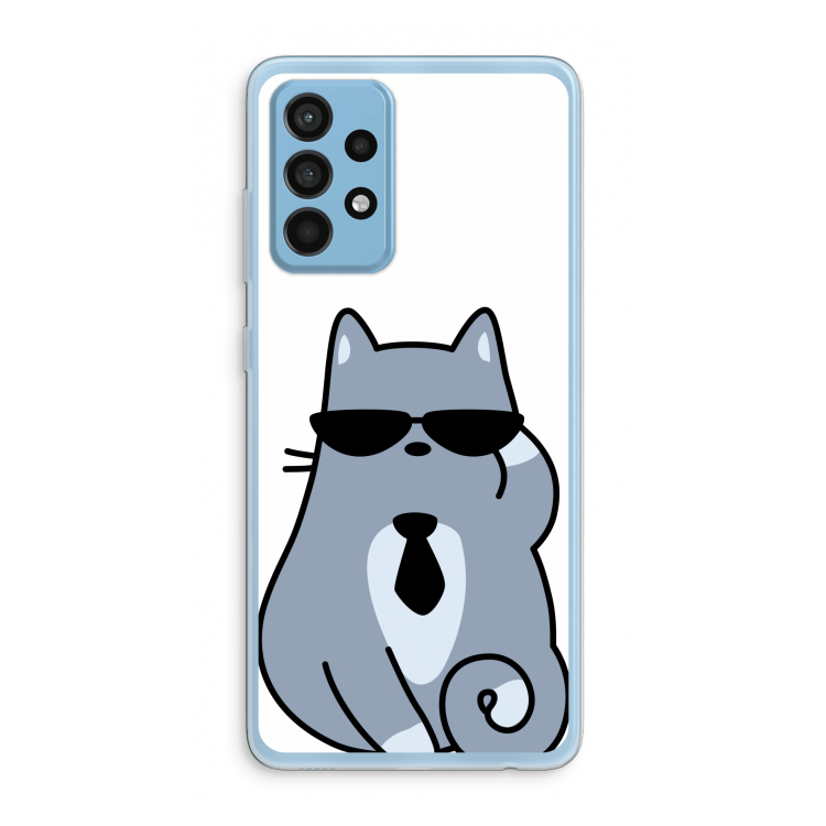 Cool cat: Samsung Galaxy A52 Transparant Hoesje