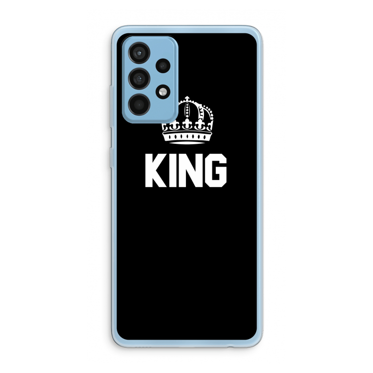 King zwart: Samsung Galaxy A52 Transparant Hoesje