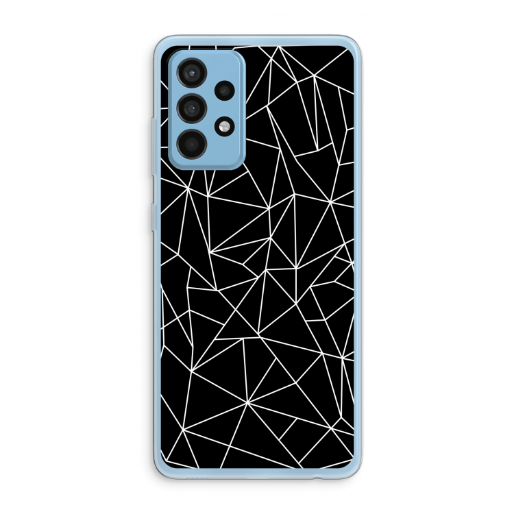 Geometrische lijnen wit: Samsung Galaxy A52 Transparant Hoesje