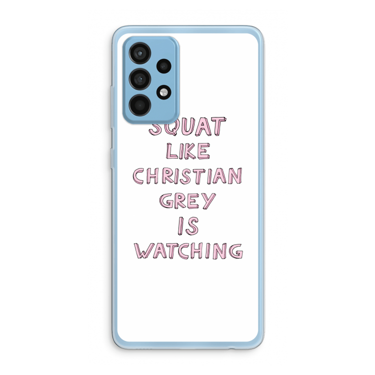 Christian Grey: Samsung Galaxy A52 Transparant Hoesje