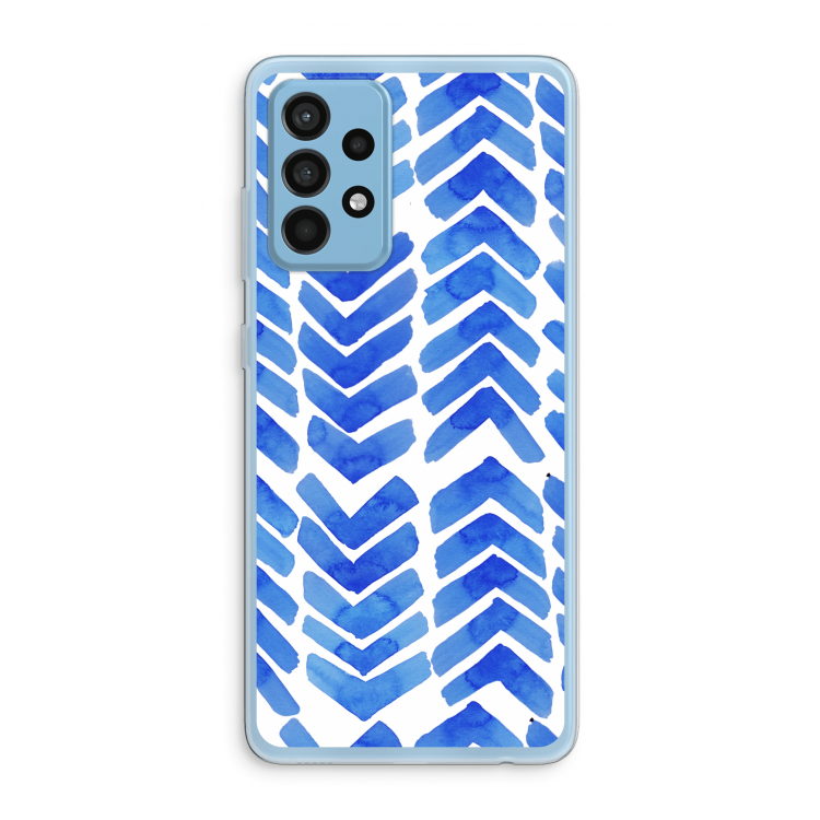 Blauwe pijlen: Samsung Galaxy A52 Transparant Hoesje