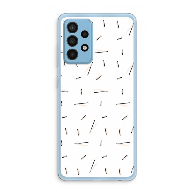 Hipster stripes: Samsung Galaxy A52 Transparant Hoesje