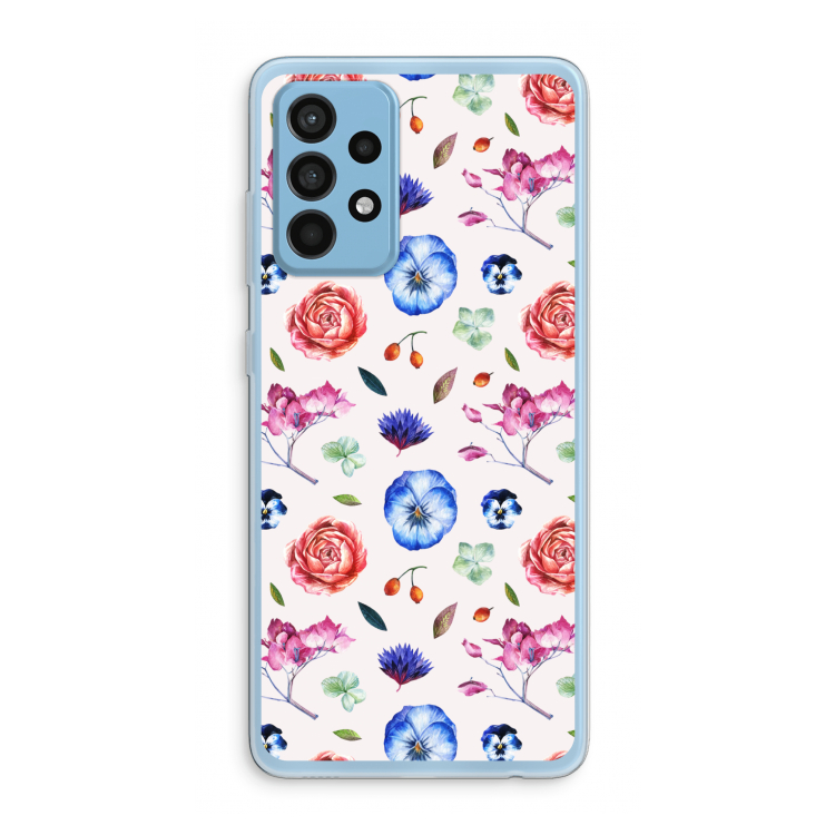 Bloemetjes: Samsung Galaxy A52 Transparant Hoesje